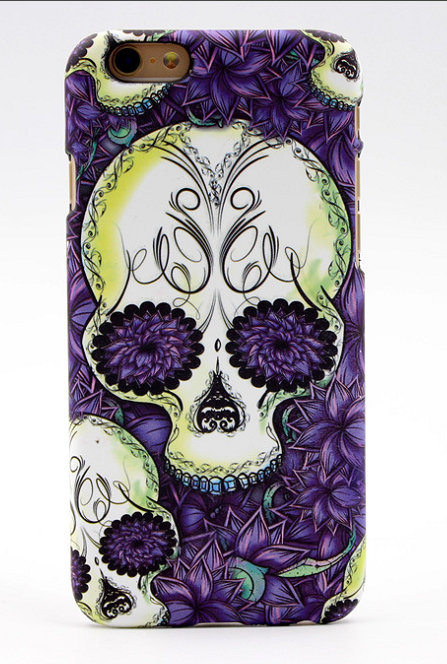 Purple Flower Tattoo Mobile Phone Shell