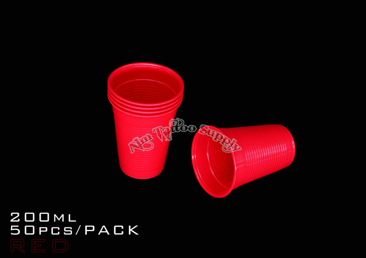 Red Tattoo Disposable Rinse Cup