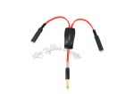 Red Double connect clip cord for tattoo machine